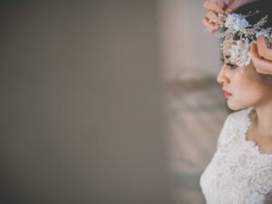 琉光雪蕊・手工水晶蕾絲頭飾