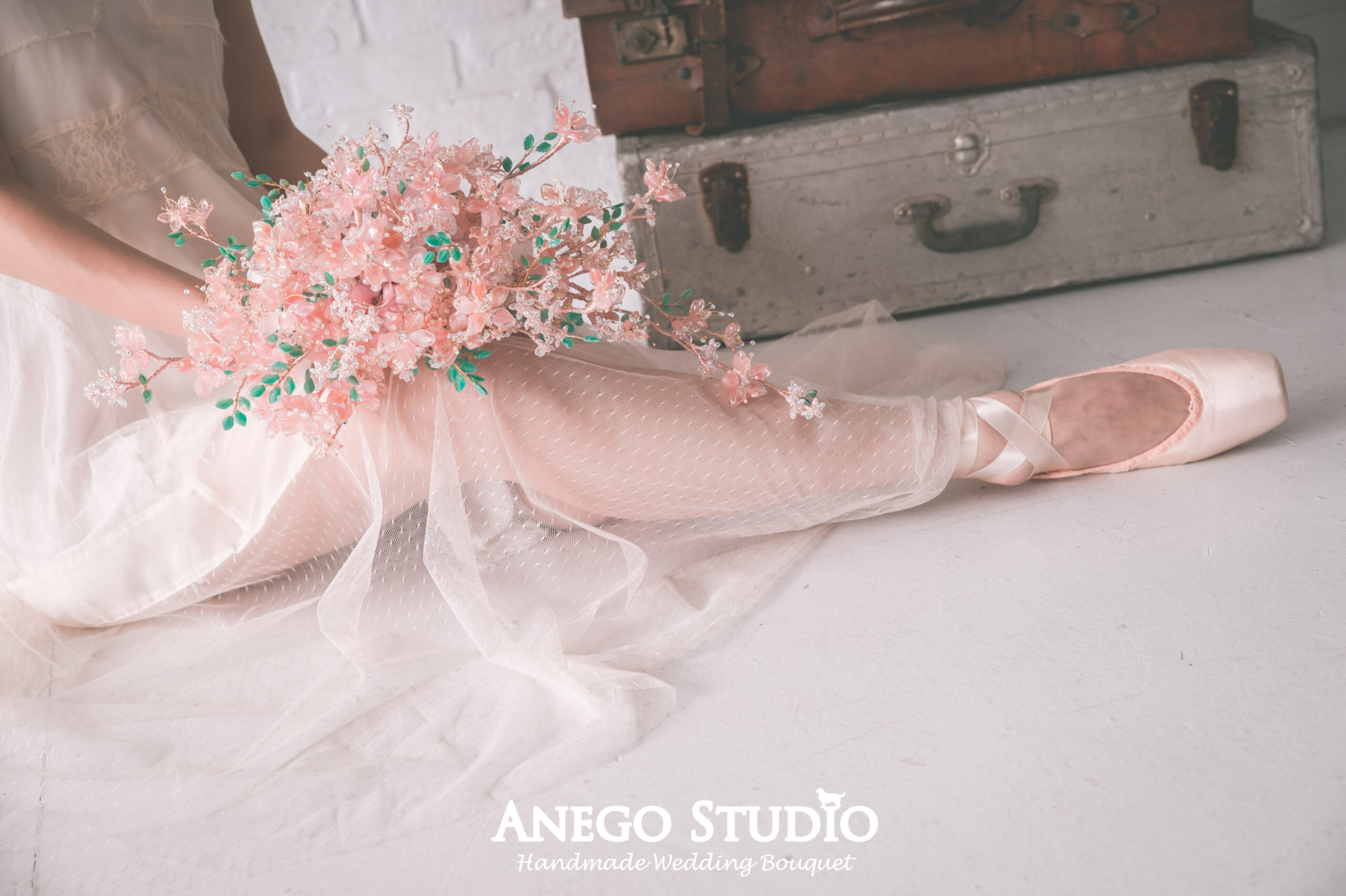 水滴型櫻花捧花課程:圖片 4