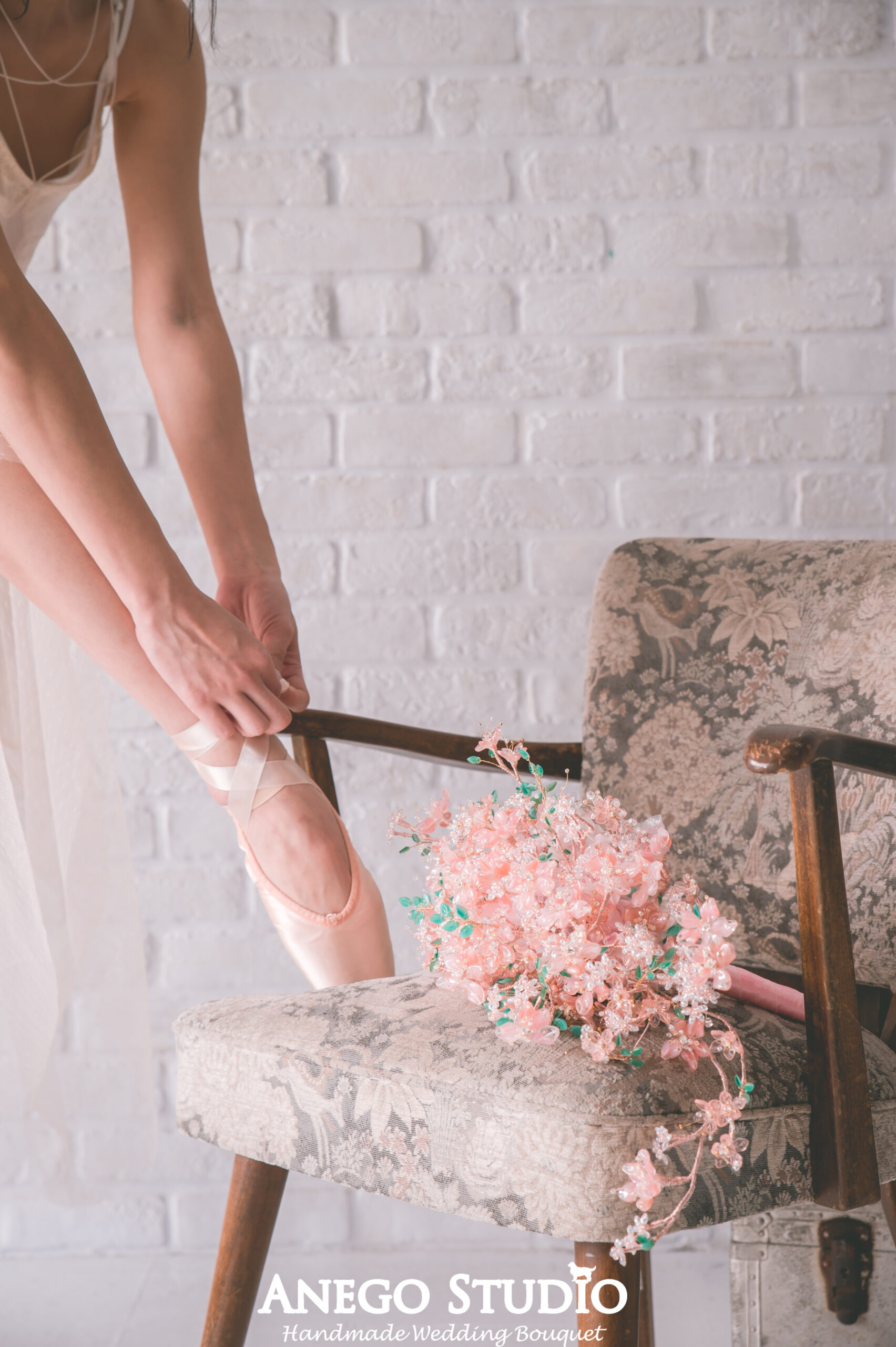 水滴型櫻花捧花課程:圖片 8